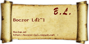 Boczor Lél névjegykártya